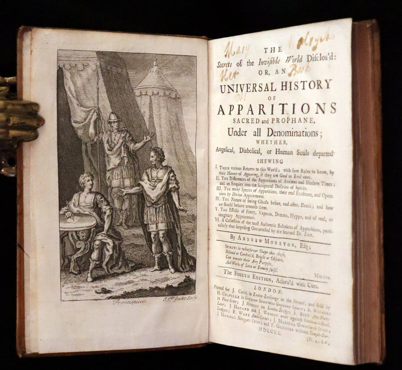 1740 Scarce Book on Ghosts - The Secrets of the Invisible World Disclos'd by Daniel Defoe.