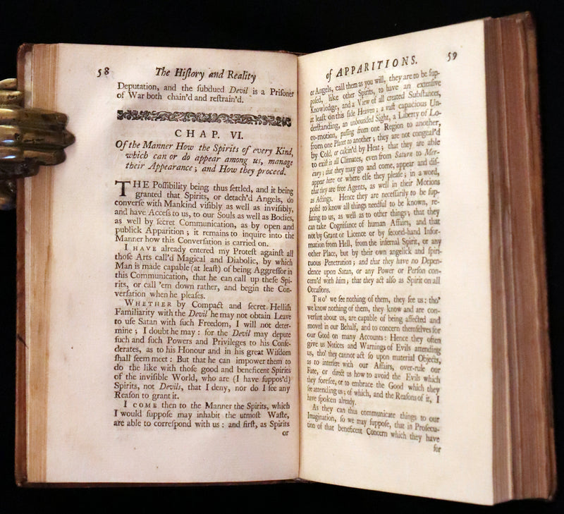 1740 Scarce Book on Ghosts - The Secrets of the Invisible World Disclos'd by Daniel Defoe.