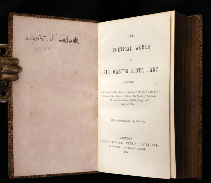 1857 Rare Book ~ The Poetical Works of Sir Walter Scott Illustrated by E. H. Corbould