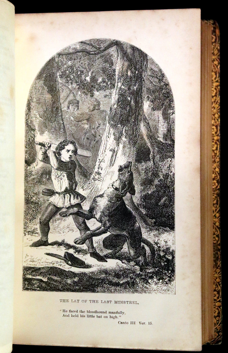 1857 Rare Book ~ The Poetical Works of Sir Walter Scott Illustrated by E. H. Corbould