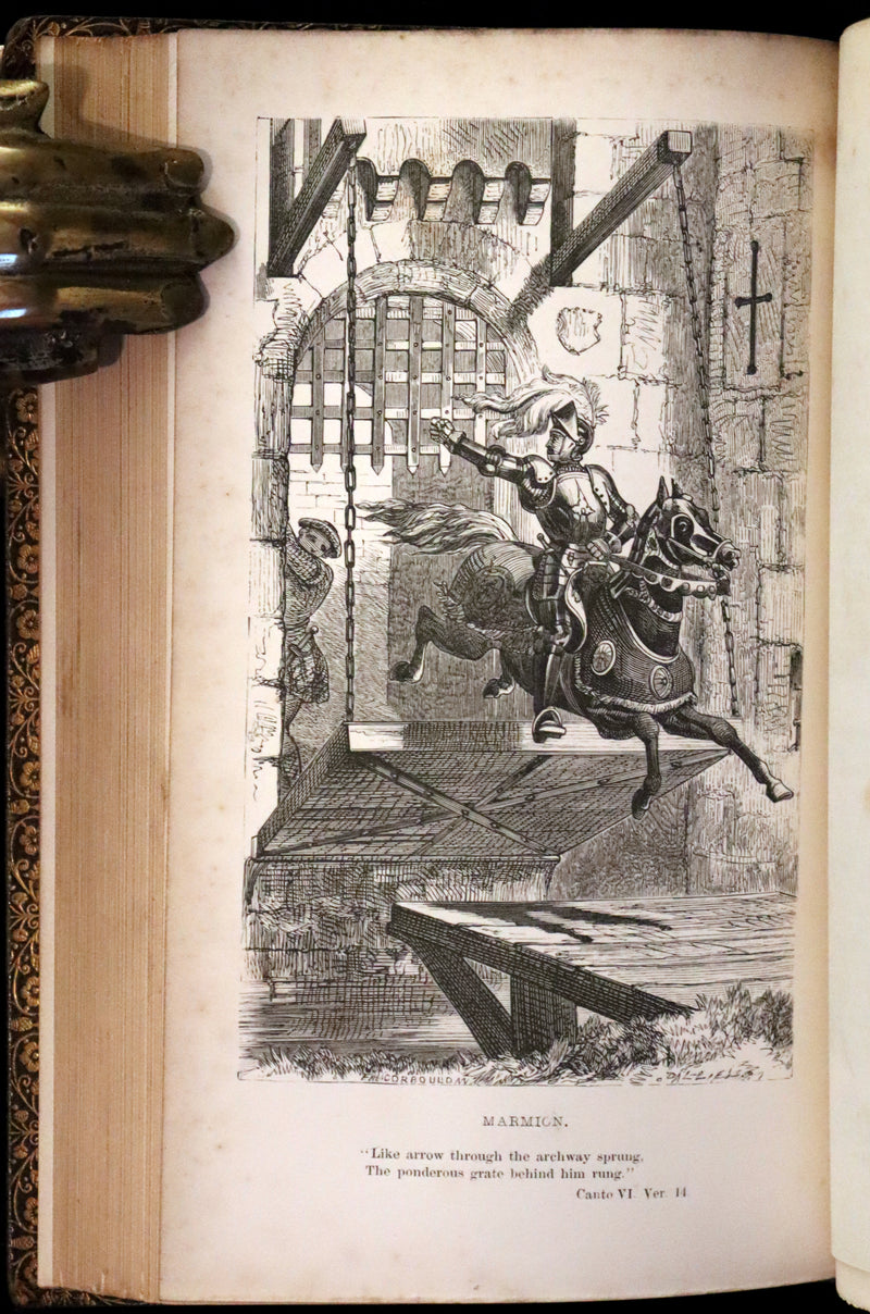 1857 Rare Book ~ The Poetical Works of Sir Walter Scott Illustrated by E. H. Corbould