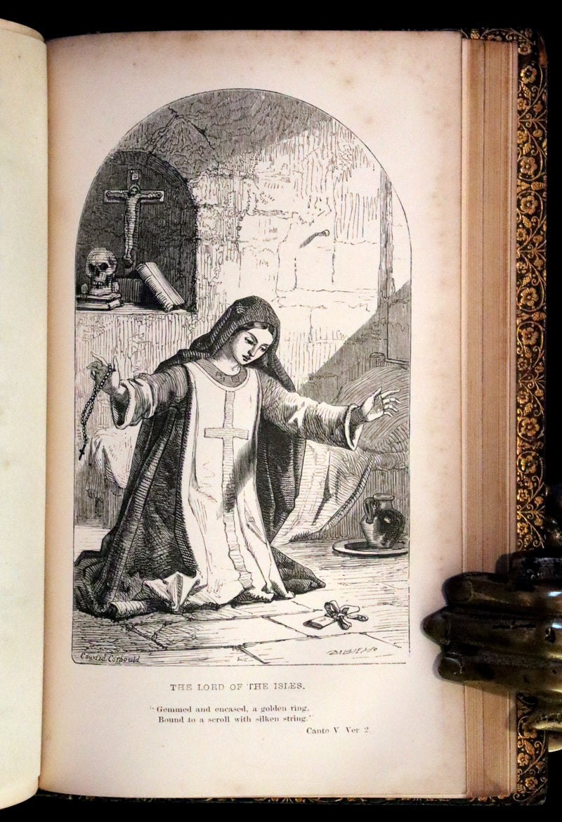 1857 Rare Book ~ The Poetical Works of Sir Walter Scott Illustrated by E. H. Corbould