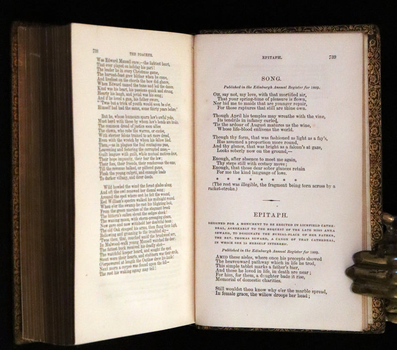 1857 Rare Book ~ The Poetical Works of Sir Walter Scott Illustrated by E. H. Corbould
