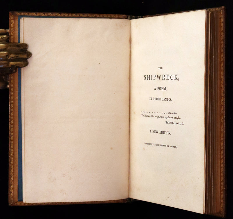 1811 Rare Book - The Shipwreck by William Falconer, illustrated by Nicholas Pocock.
