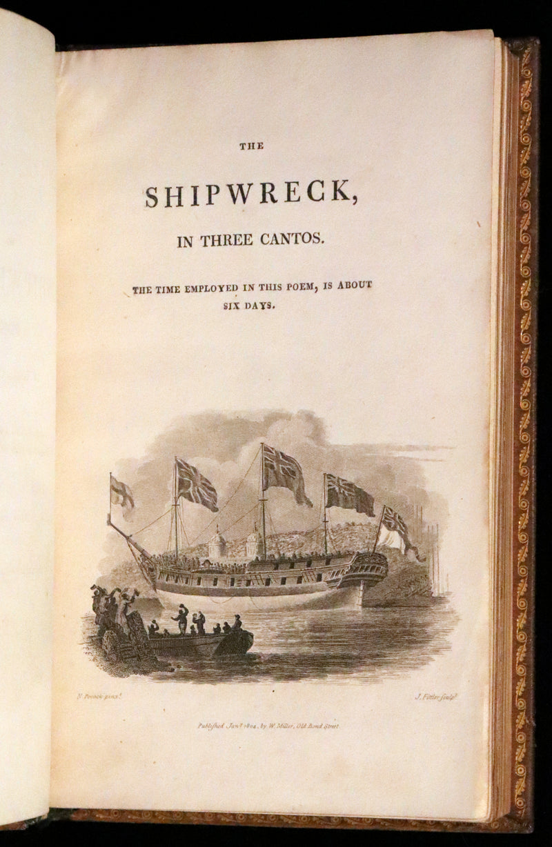 1811 Rare Book - The Shipwreck by William Falconer, illustrated by Nicholas Pocock.