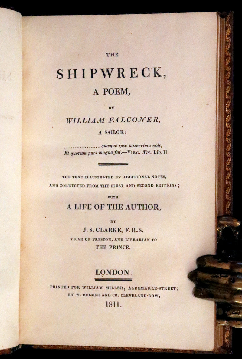 1811 Rare Book - The Shipwreck by William Falconer, illustrated by Nicholas Pocock.