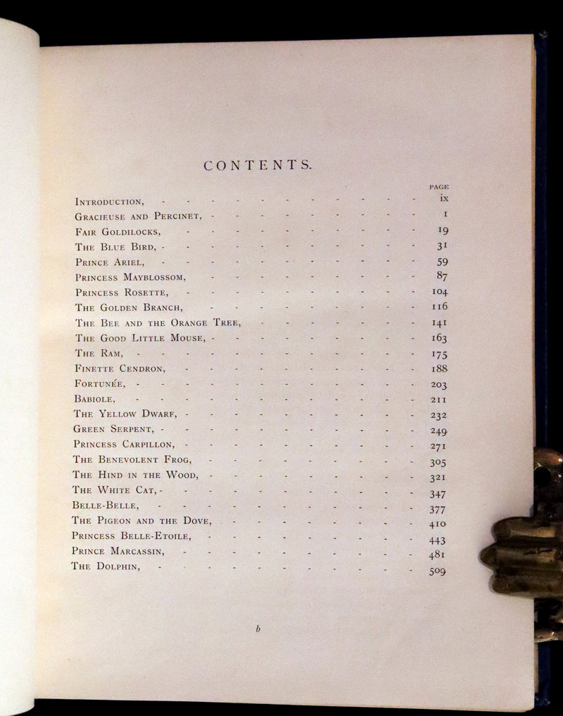 1902 Scarce Victorian Book - The Fairy Tales of Madame d'Aulnoy illustrated by Clinton Peters.