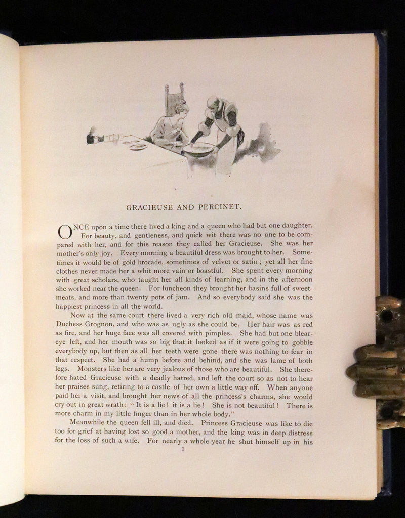 1902 Scarce Victorian Book - The Fairy Tales of Madame d'Aulnoy illustrated by Clinton Peters.