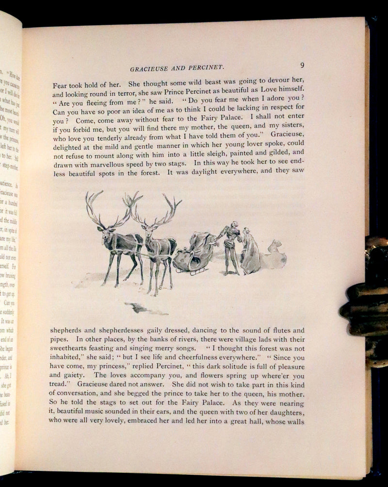 1902 Scarce Victorian Book - The Fairy Tales of Madame d'Aulnoy illustrated by Clinton Peters.