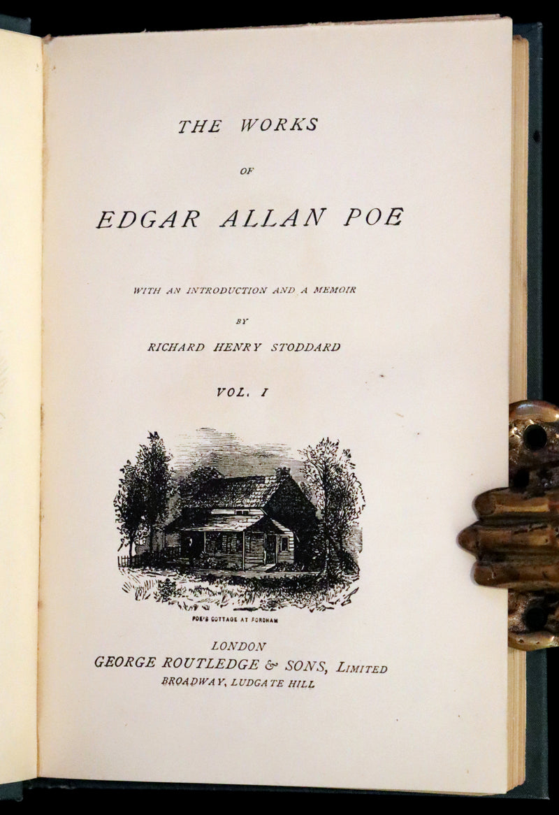 1896 Rare Fordham edition book set - The Works of Edgar Allan Poe. Illustrated. In six volumes.