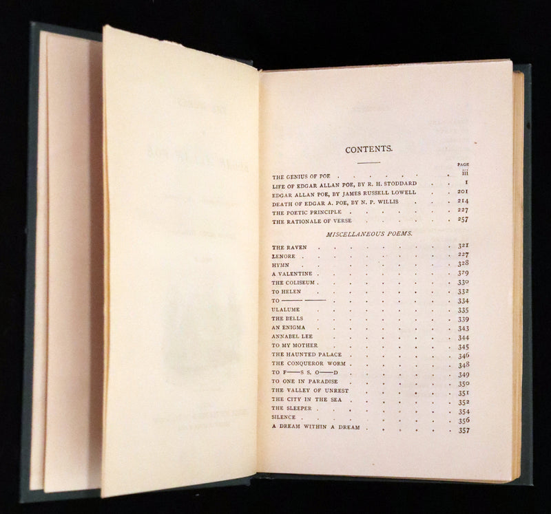 1896 Rare Fordham edition book set - The Works of Edgar Allan Poe. Illustrated. In six volumes.