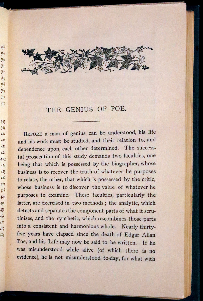 1896 Rare Fordham edition book set - The Works of Edgar Allan Poe. Illustrated. In six volumes.