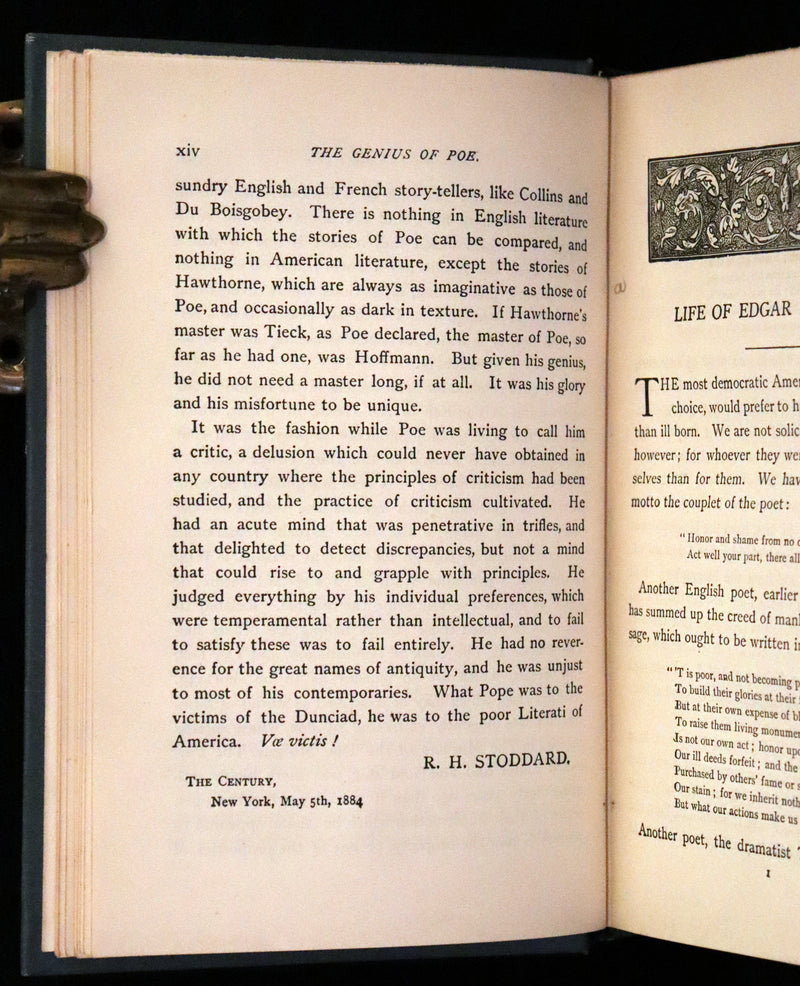 1896 Rare Fordham edition book set - The Works of Edgar Allan Poe. Illustrated. In six volumes.
