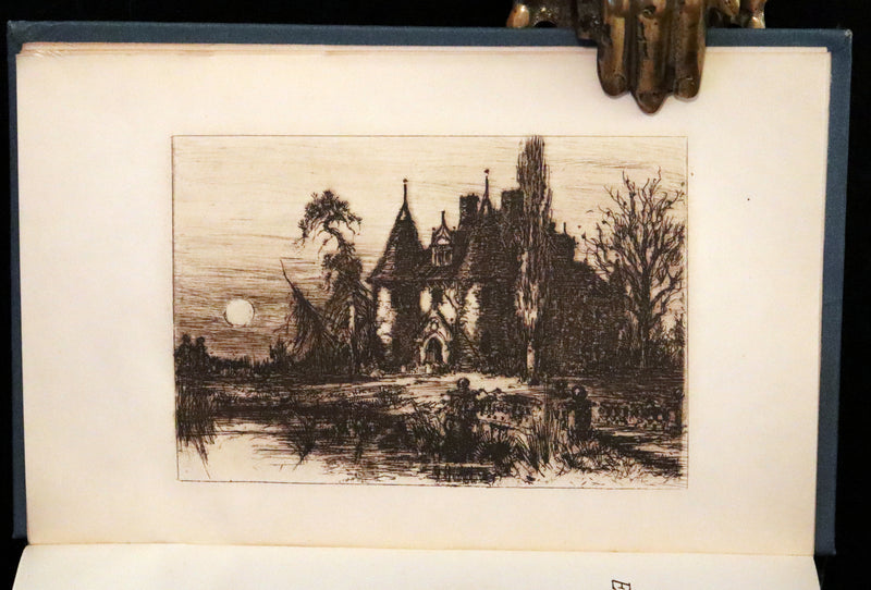 1896 Rare Fordham edition book set - The Works of Edgar Allan Poe. Illustrated. In six volumes.