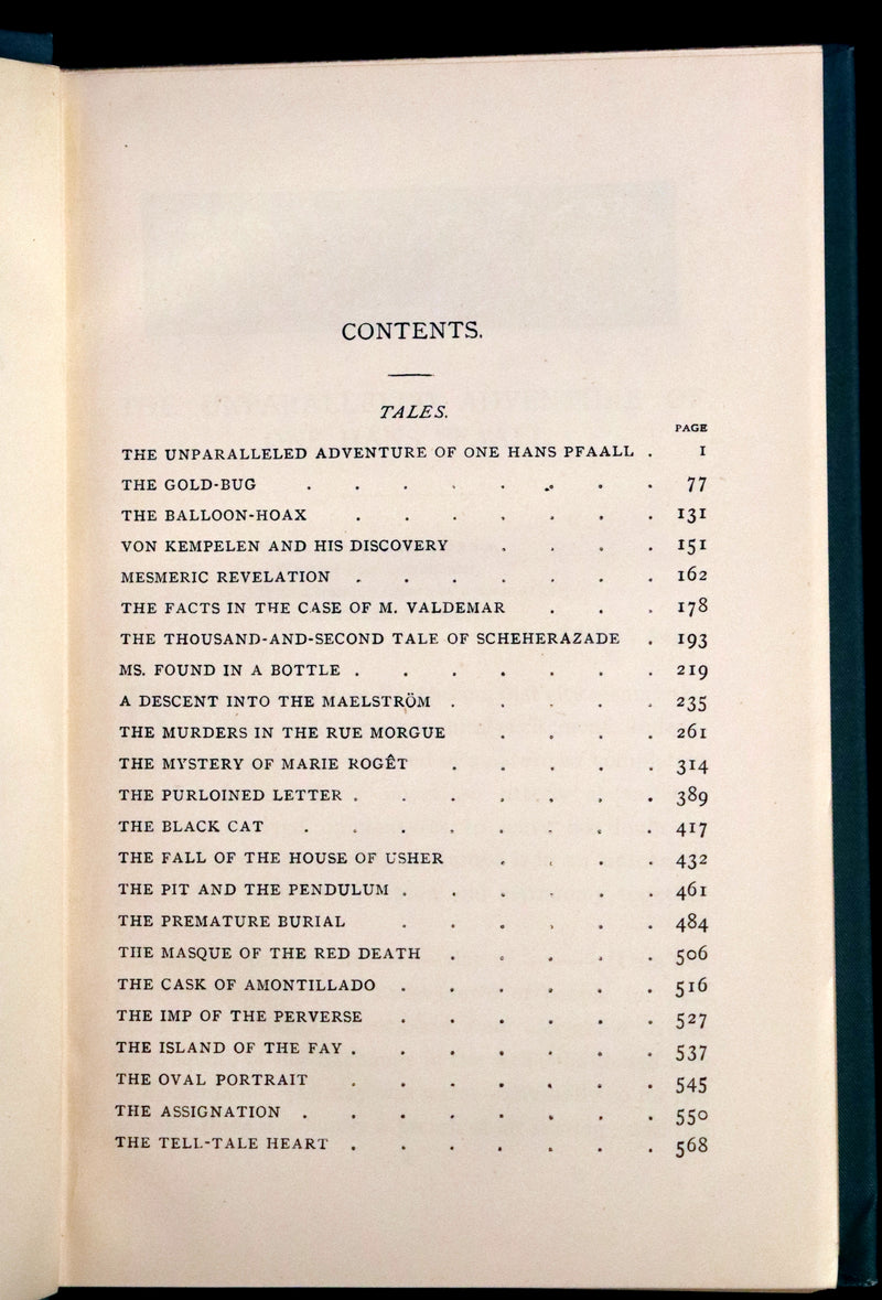1896 Rare Fordham edition book set - The Works of Edgar Allan Poe. Illustrated. In six volumes.