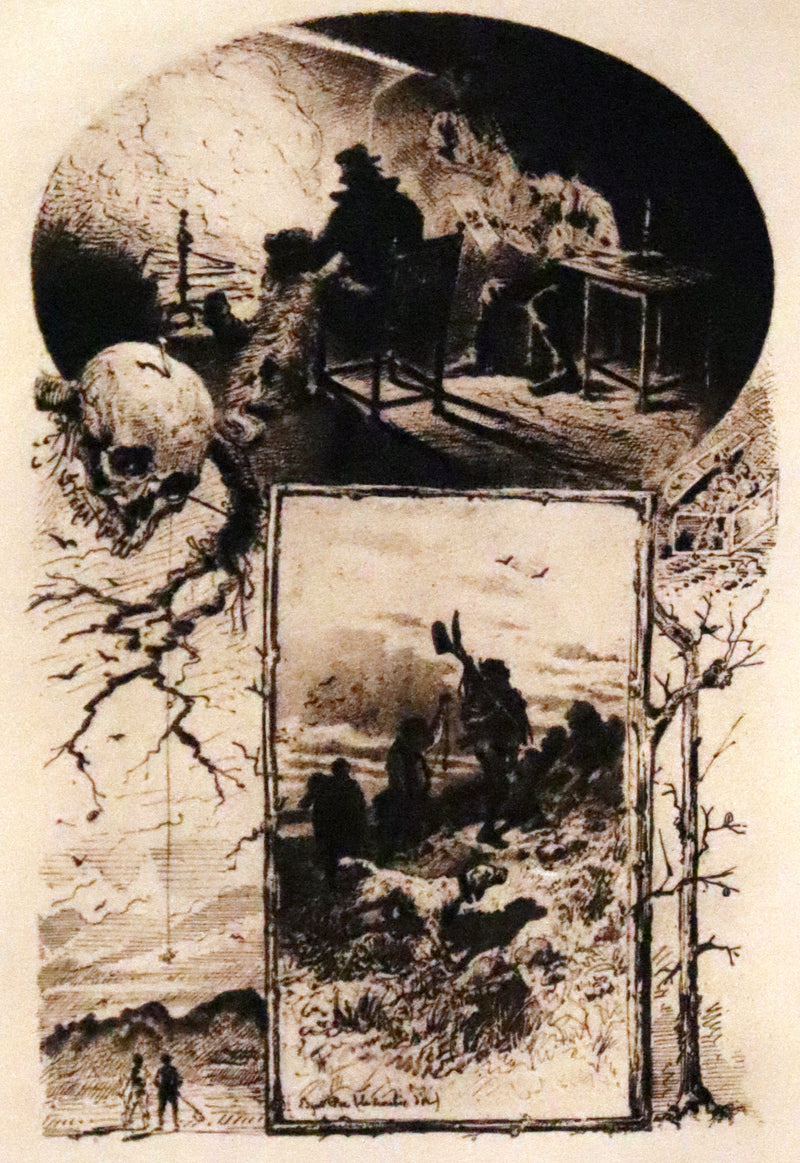 1896 Rare Fordham edition book set - The Works of Edgar Allan Poe. Illustrated. In six volumes.