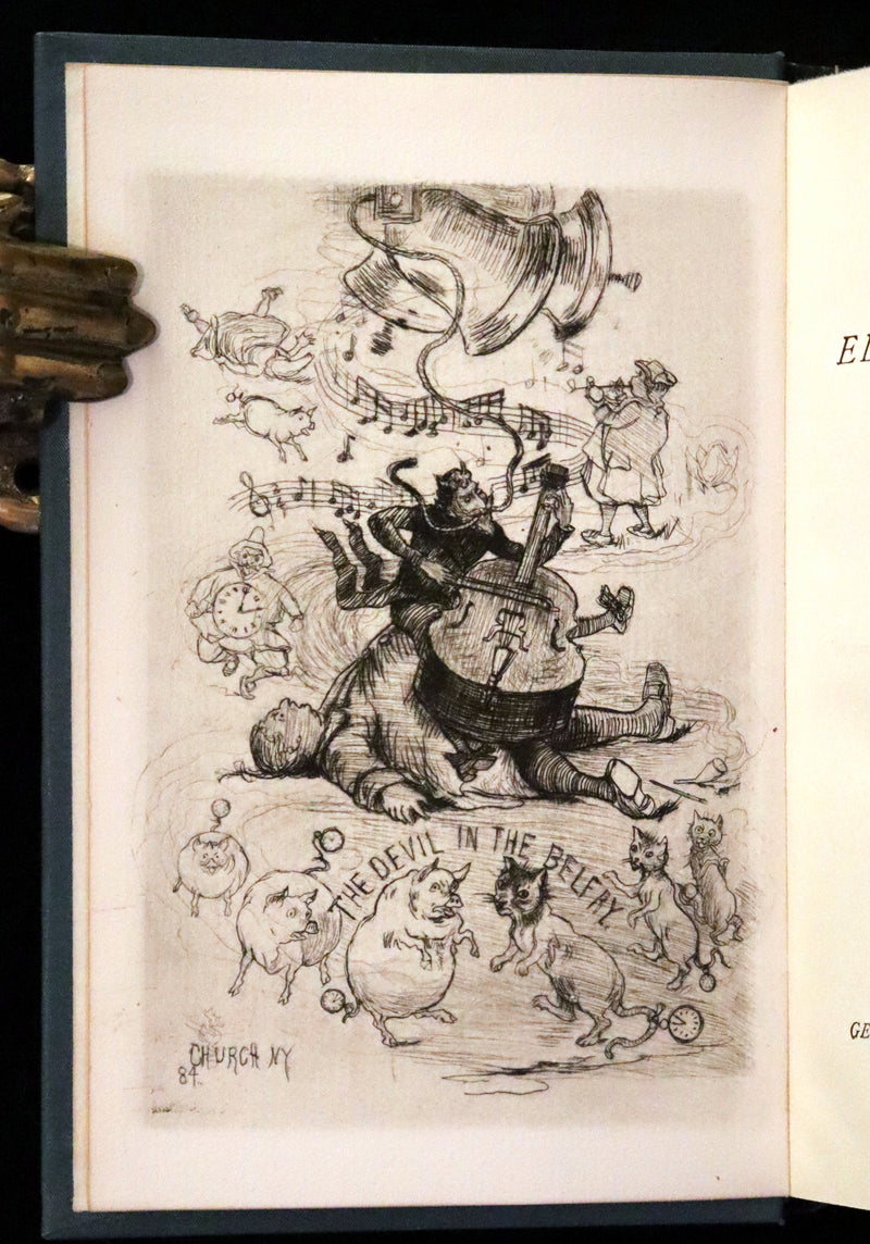 1896 Rare Fordham edition book set - The Works of Edgar Allan Poe. Illustrated. In six volumes.