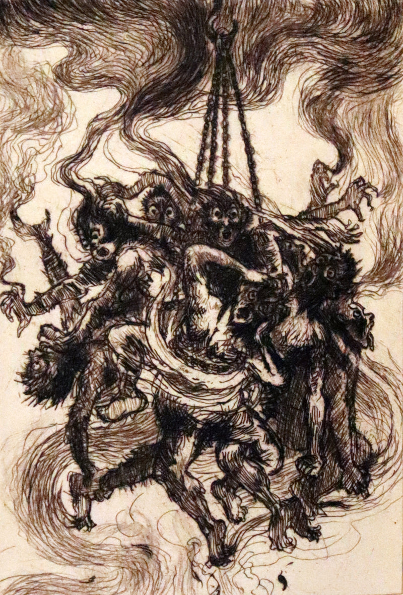 1896 Rare Fordham edition book set - The Works of Edgar Allan Poe. Illustrated. In six volumes.