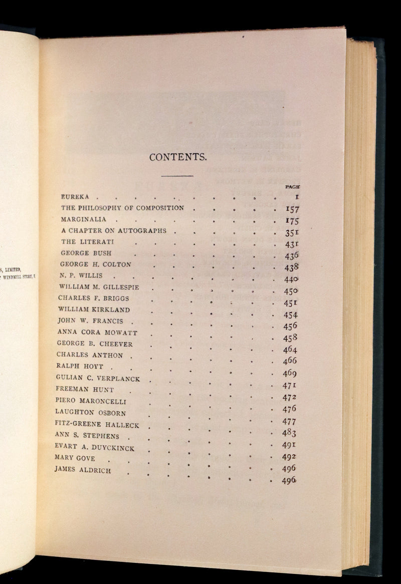 1896 Rare Fordham edition book set - The Works of Edgar Allan Poe. Illustrated. In six volumes.