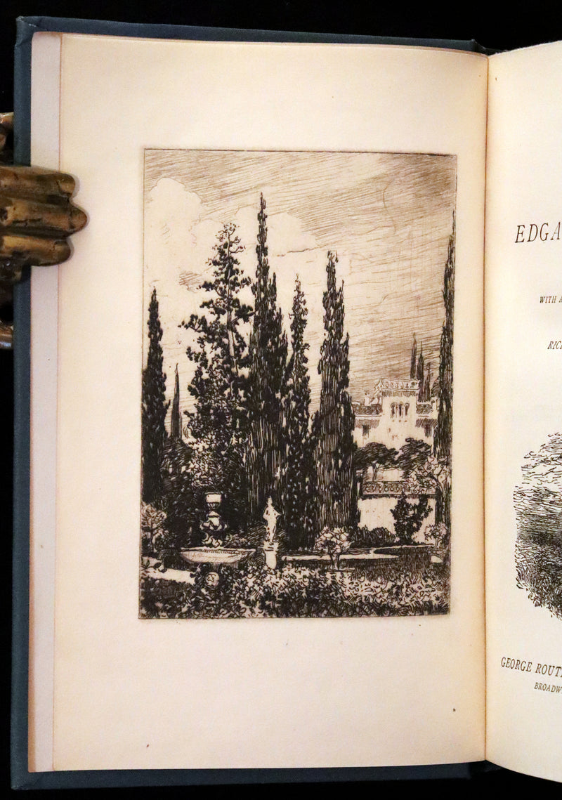 1896 Rare Fordham edition book set - The Works of Edgar Allan Poe. Illustrated. In six volumes.