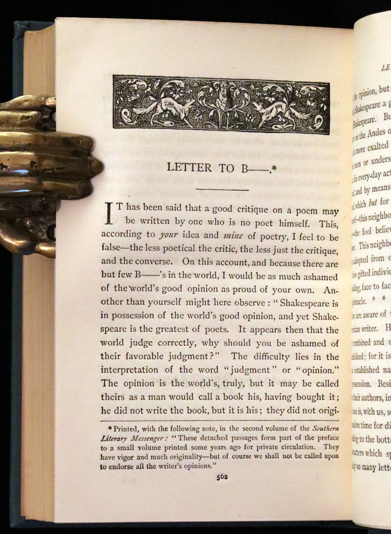 1896 Rare Fordham edition book set - The Works of Edgar Allan Poe. Illustrated. In six volumes.