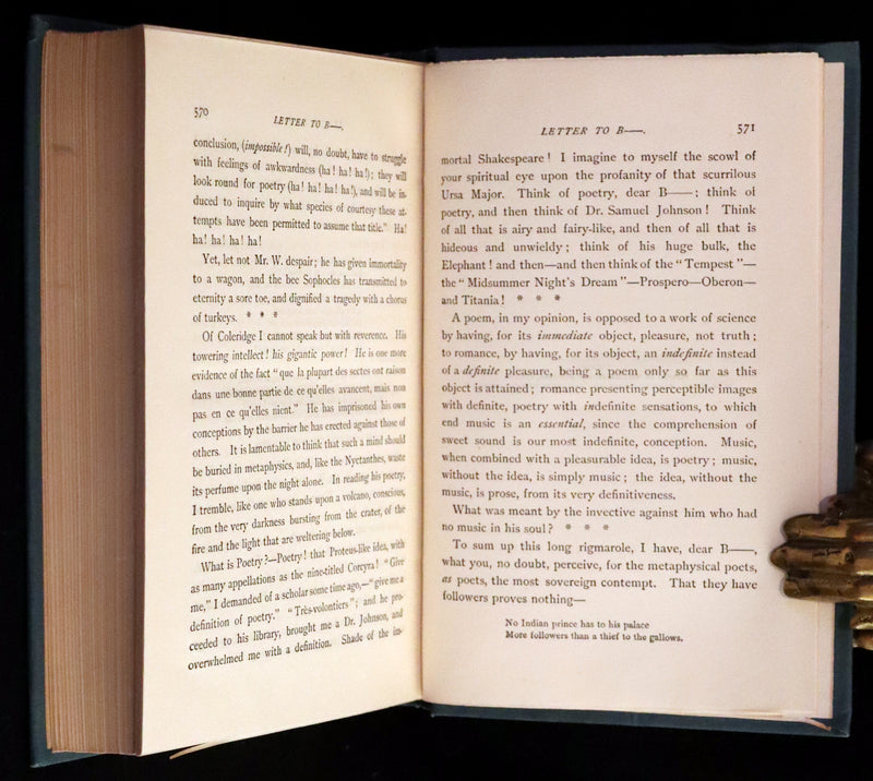 1896 Rare Fordham edition book set - The Works of Edgar Allan Poe. Illustrated. In six volumes.