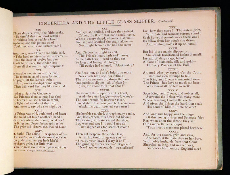 1870 Rare First Edition - The Royal Illuminated Book of Legends Narrated in Antient Ballad Form. Illustrated by Marcus Ward, Illuminator of the Queen.