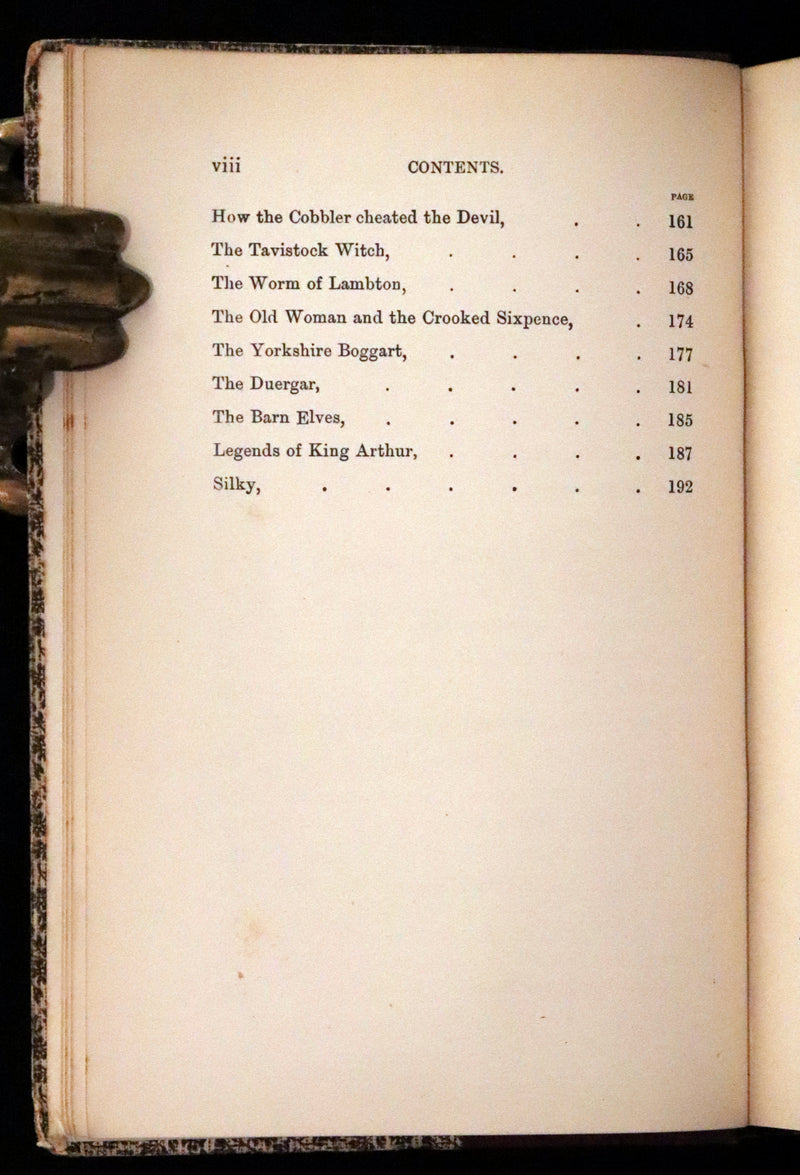 1890 Rare First Edition - England Folk-Lore and Legends with Dissertation on Fairies.