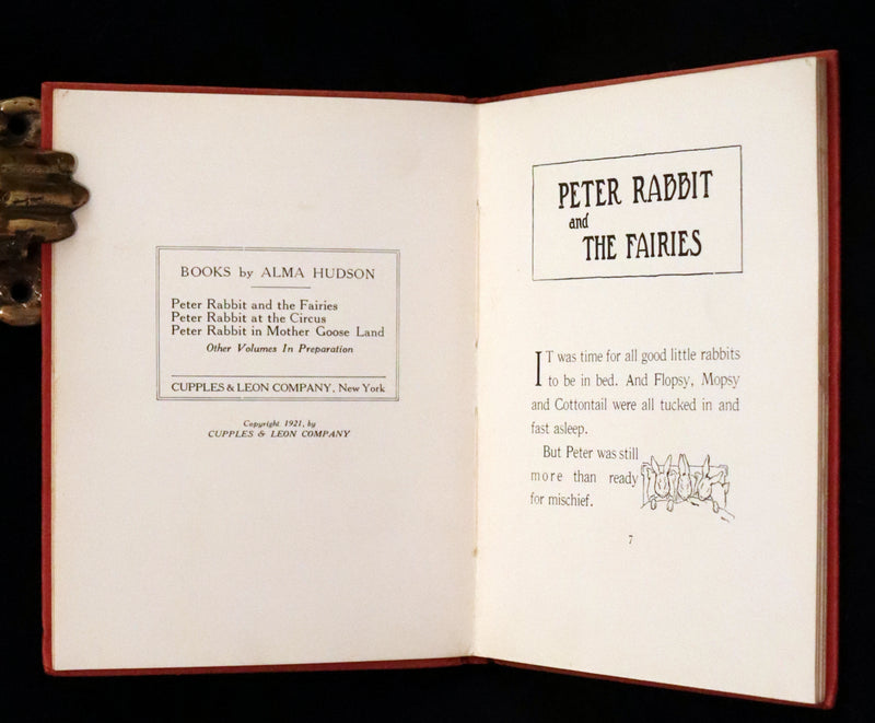 1921 Rare First Edition - PETER RABBIT AND THE FAIRIES by Alma & Richard Hudson.