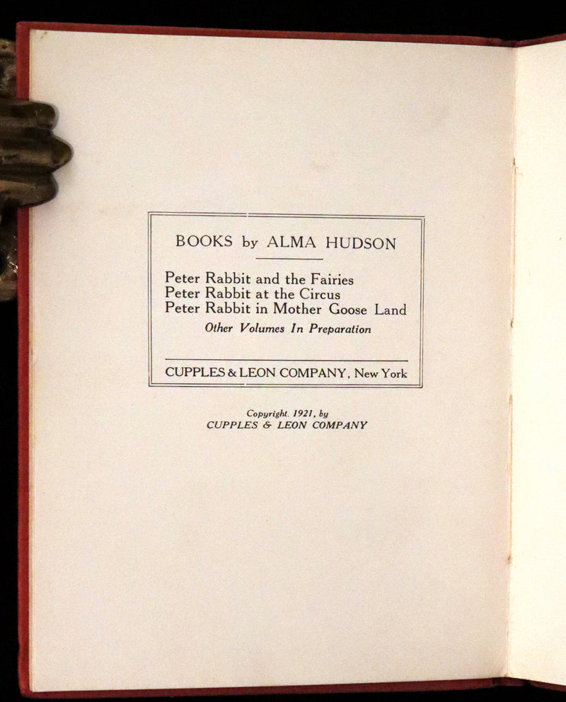 1921 Rare First Edition - PETER RABBIT AND THE FAIRIES by Alma & Richard Hudson.