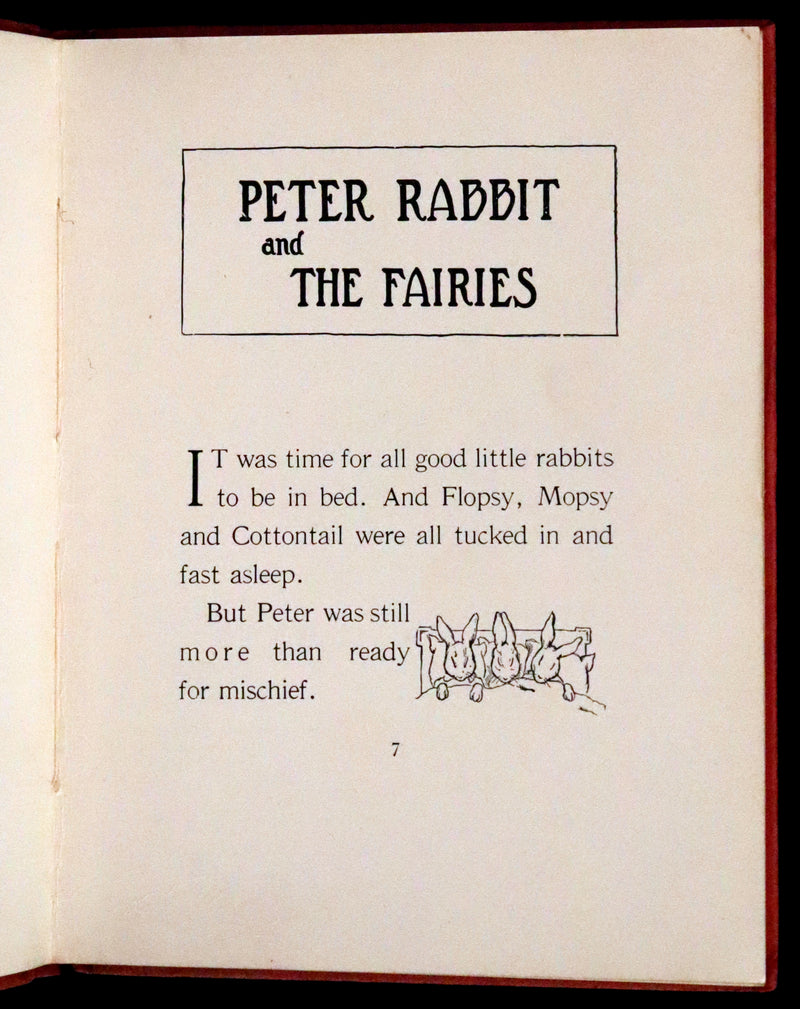 1921 Rare First Edition - PETER RABBIT AND THE FAIRIES by Alma & Richard Hudson.