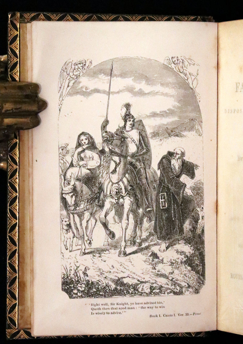 1865 Rare Book - The FAERIE QUEENE by Edmund Spenser, Illustrated by Edward Corbould.
