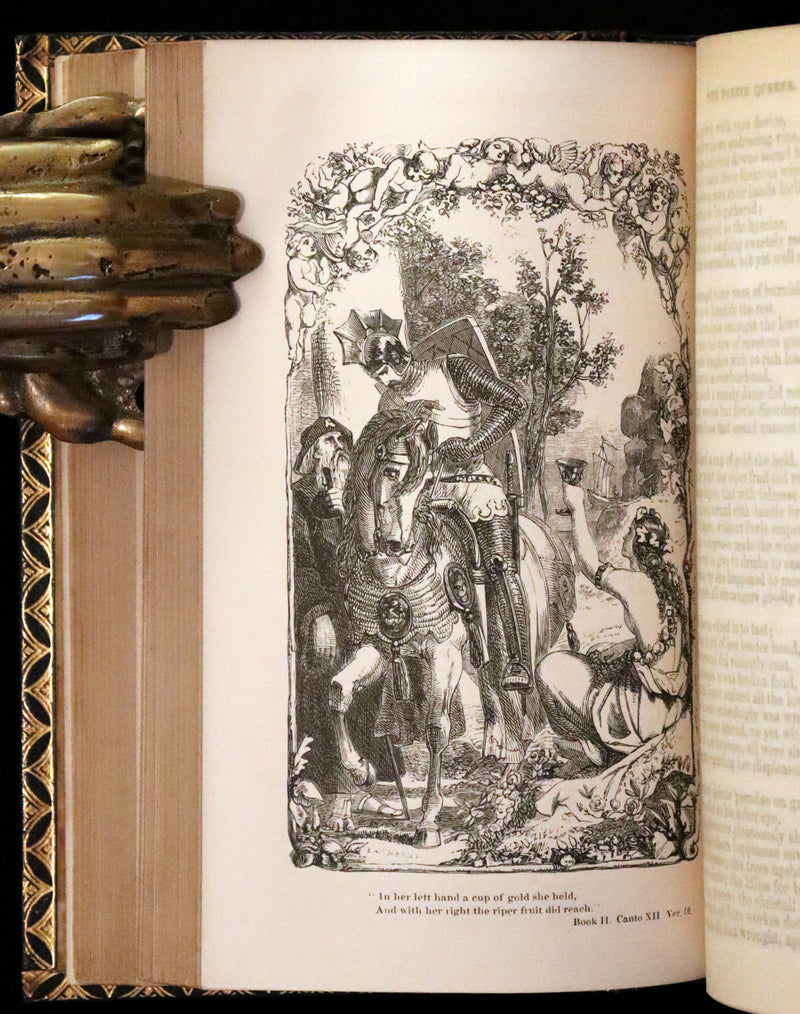 1865 Rare Book - The FAERIE QUEENE by Edmund Spenser, Illustrated by Edward Corbould.