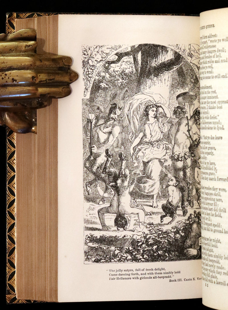 1865 Rare Book - The FAERIE QUEENE by Edmund Spenser, Illustrated by Edward Corbould.