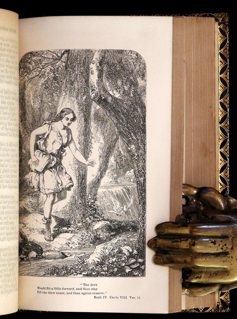 1865 Rare Book - The FAERIE QUEENE by Edmund Spenser, Illustrated by Edward Corbould.