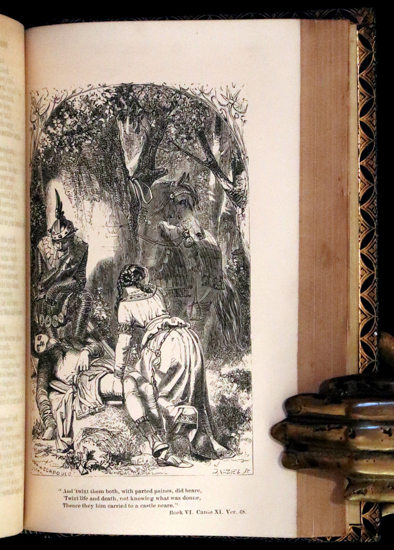 1865 Rare Book - The FAERIE QUEENE by Edmund Spenser, Illustrated by Edward Corbould.