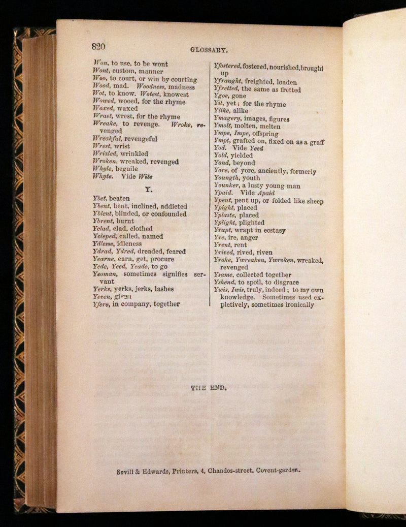 1865 Rare Book - The FAERIE QUEENE by Edmund Spenser, Illustrated by Edward Corbould.