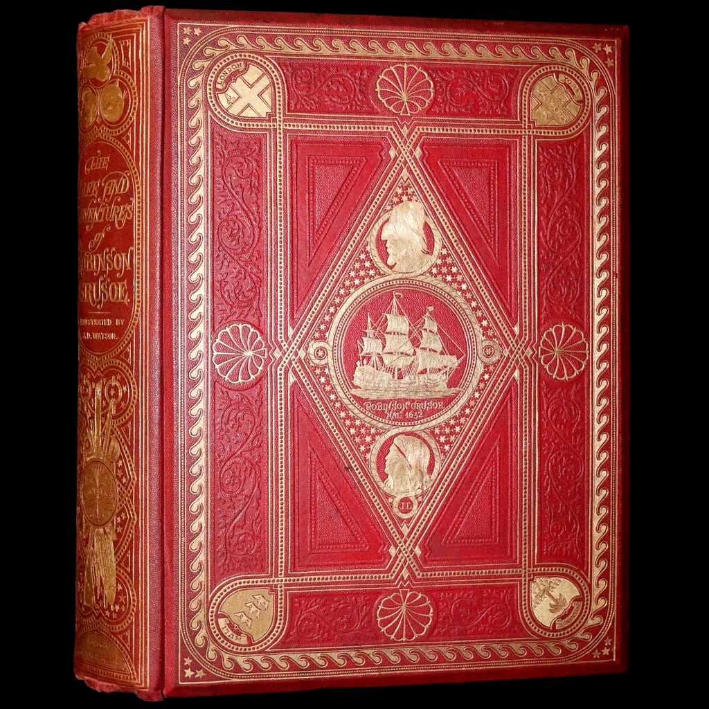 1869 Rare Book in a Beautiful Binding - The Life and Adventures of Rob ...