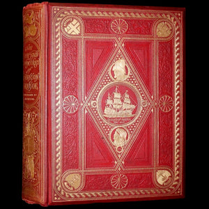 1869 Rare Book in a Beautiful Binding - The Life and Adventures of Robinson Crusoe. Illustrated.