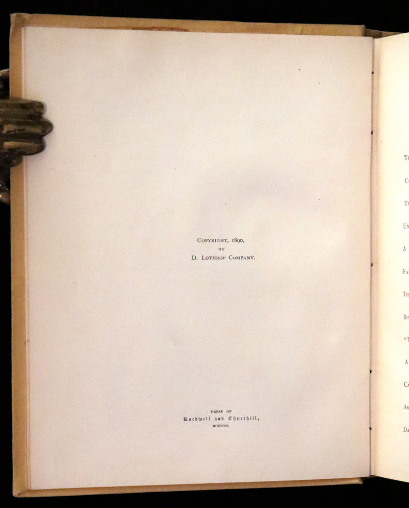 1890 Rare First Edition ~ An Adirondack Cabin: A Family Story by Margaret Sidney.