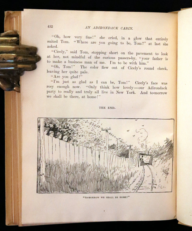 1890 Rare First Edition ~ An Adirondack Cabin: A Family Story by Margaret Sidney.