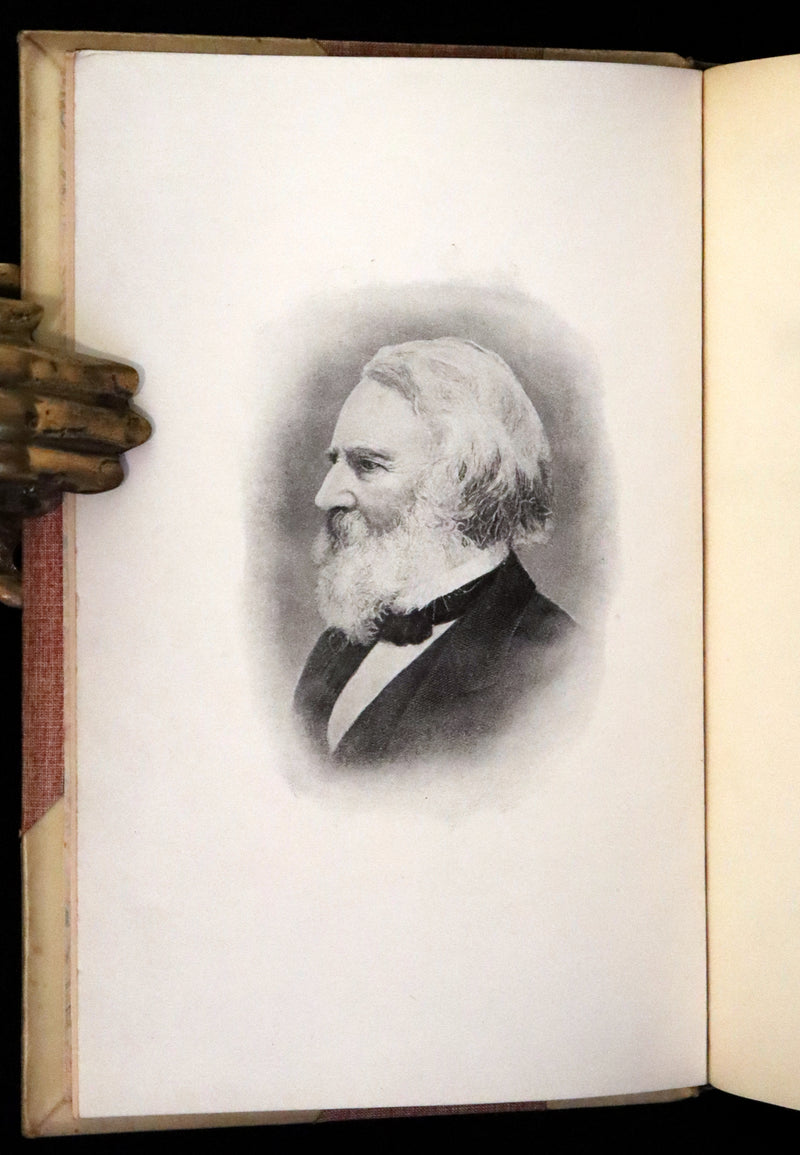 1901 Rare Book in an Art Nouveau vellum binding - The Poetical Works of  Henry Wadsworth Longfellow.