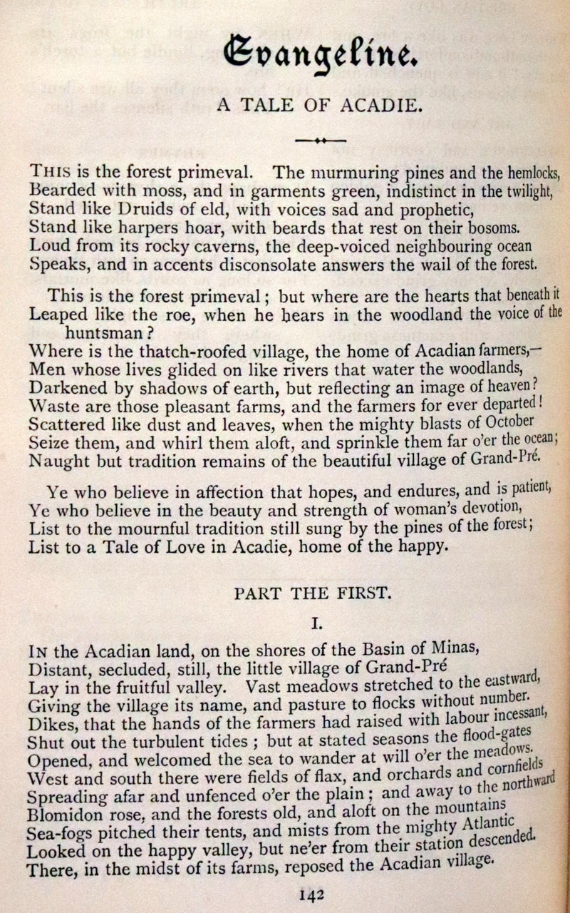 1901 Rare Book in an Art Nouveau vellum binding - The Poetical Works of  Henry Wadsworth Longfellow.