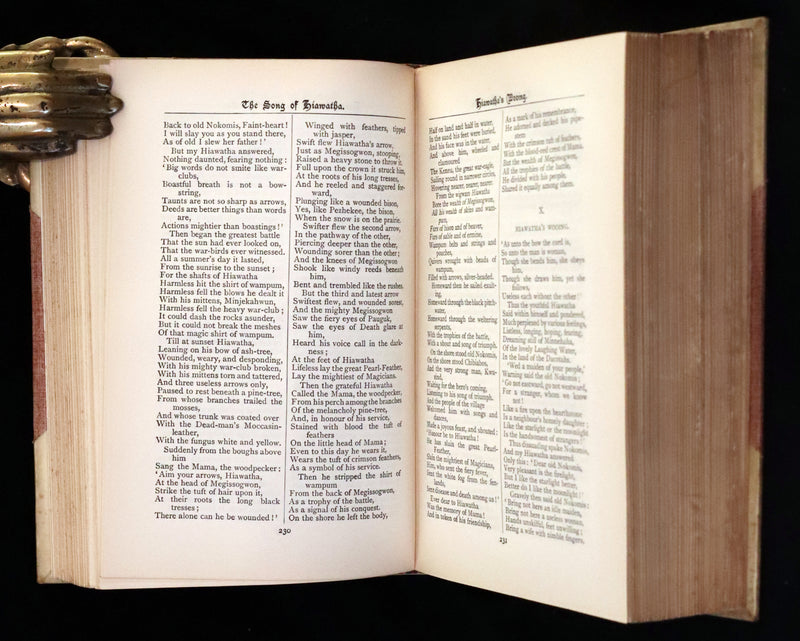 1901 Rare Book in an Art Nouveau vellum binding - The Poetical Works of  Henry Wadsworth Longfellow.