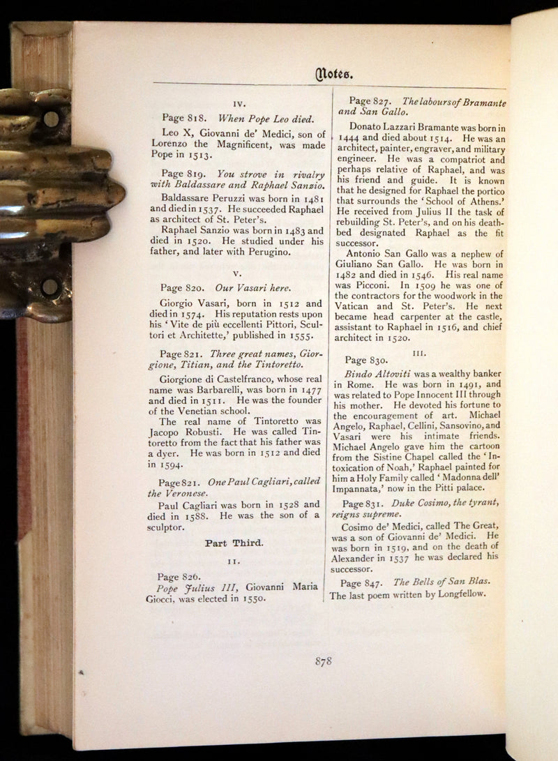 1901 Rare Book in an Art Nouveau vellum binding - The Poetical Works of  Henry Wadsworth Longfellow.