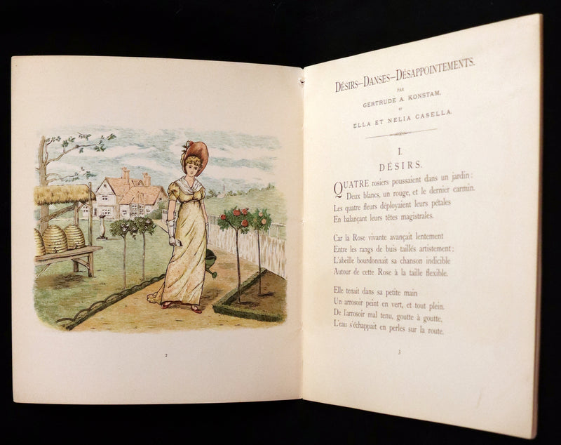 1890 Scarce French First Edition - Desires, Dances & Disappointments illustrated by the Casella Sisters.