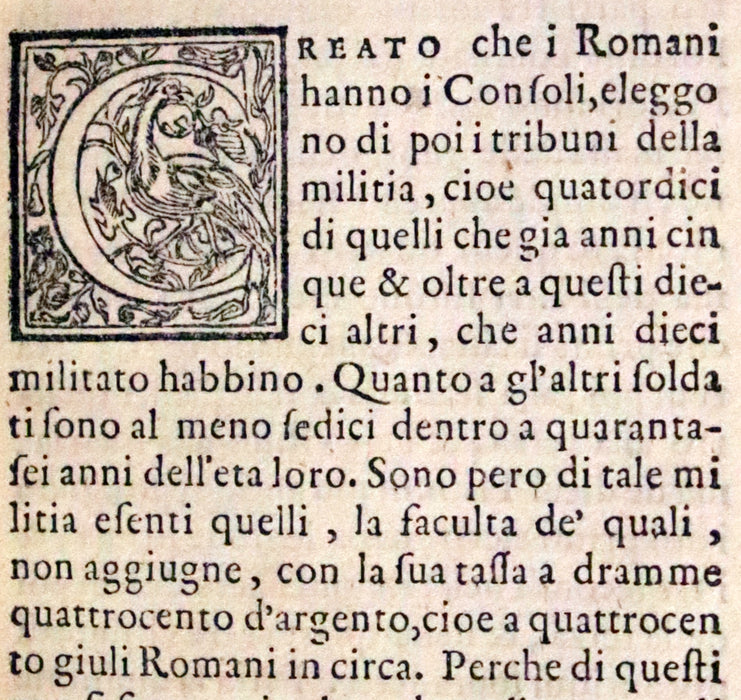 1552 Scarce Italian Vellum Book - Polybius, On the Formation of the Roman Military Camps. Polibio, Del Modo d'Accampare.