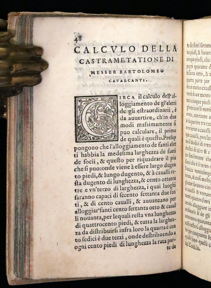 1552 Scarce Italian Vellum Book - Polybius, On the Formation of the Roman Military Camps. Polibio, Del Modo d'Accampare.