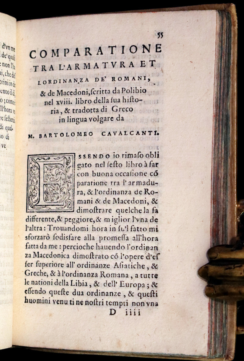 1552 Scarce Italian Vellum Book - Polybius, On the Formation of the Roman Military Camps. Polibio, Del Modo d'Accampare.