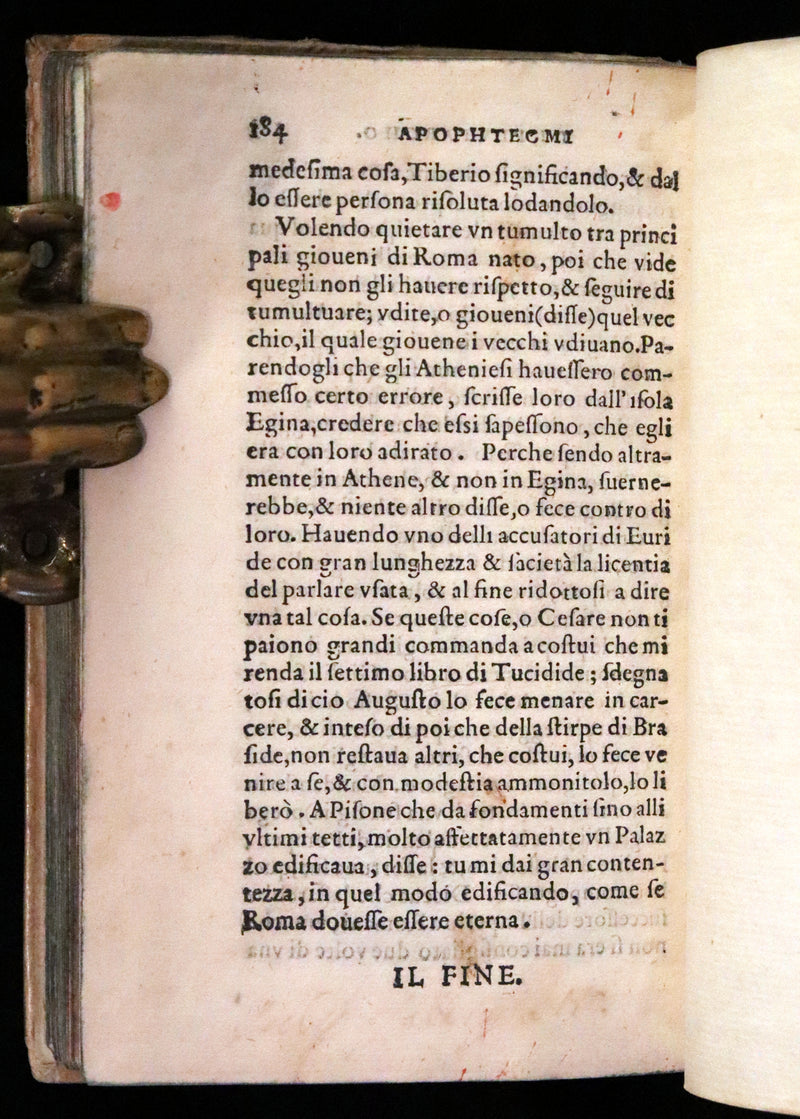 1552 Scarce Italian Vellum Book - Polybius, On the Formation of the Roman Military Camps. Polibio, Del Modo d'Accampare.